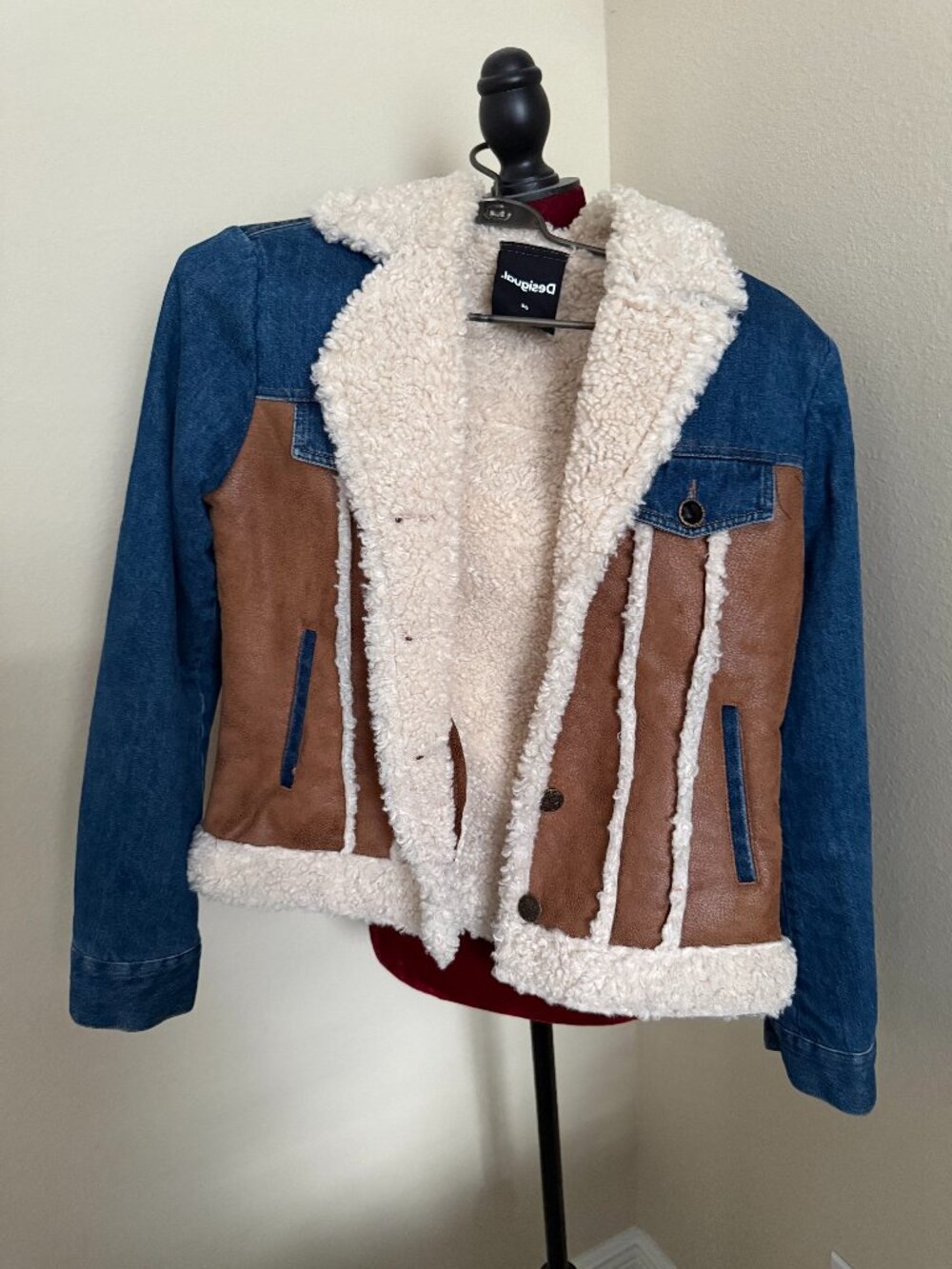 Desigual Leather and jean Jacket